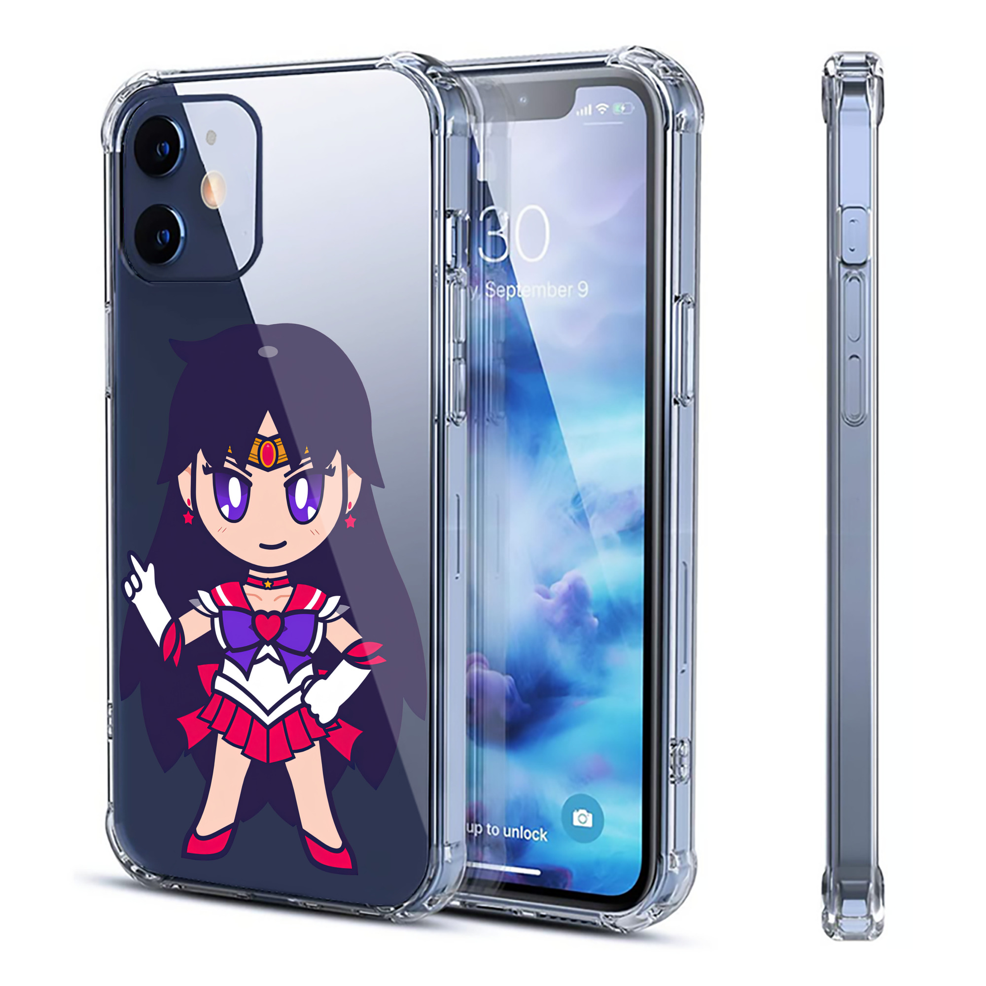 （画像用） 美少女戦士セーラームーン 火野レイ ひの レイ Sailor Moon Hino Rei （セーラーマーズ,Sailor Mars） 【iPhone 12シリーズ対応】透明スマホケース（クリアソフトケース）